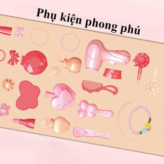 【BabyJoy】Đồ Chơi Bàn Trang Điểm Cao Cấp,Bộ Đồ Chơi Trang Điểm Cho bé gái,Bàn trang điểm lâu đài và gương soi