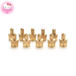 Moonlights 10 Chiếc Xe Chrome Kim Loại Có Rãnh Nắp Thân Van Có Dụng Cụ Tẩy EN