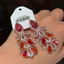 Hàn Quốc Sang Trọng Zircon Phong Cách Mới Tua Rua Bông Tai Dài Tinh Tế Bán Buôn