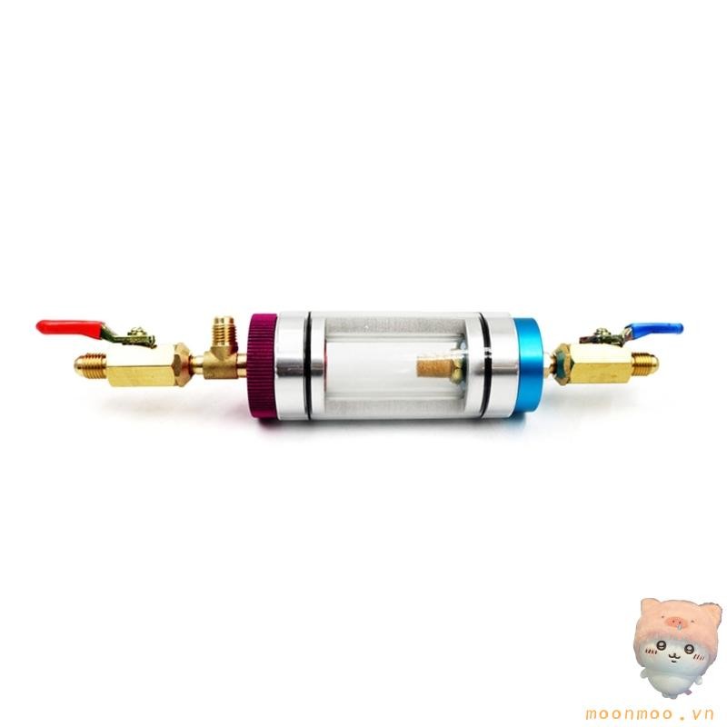 Moon Automotive R134 Thiết bị phân tích làm đầy dầu làm mát với đồng hồ đo áp suất Thích hợp cho điều hòa không khí ô tô R