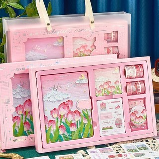 Ins Style Notebook Hộp Quà Tặng Sổ Tay Bộ Nguyên Bộ Nhật Ký Giá Trị Cao Tinh Tế Gửi Bé Gái Quà Tặng Sinh Nhật