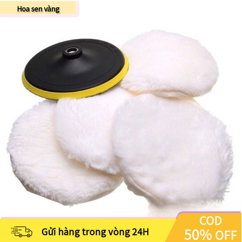 【24H】Phớt Lông Cừu Đánh Bóng Xe Hơi Ứng Dụng Để Đánh Bóng Bề Mặt Kính Ô Tô, Đèn, Góc Hẹp, Máy Lạnh, Tủ Lạnh, Đồ Gỗ...