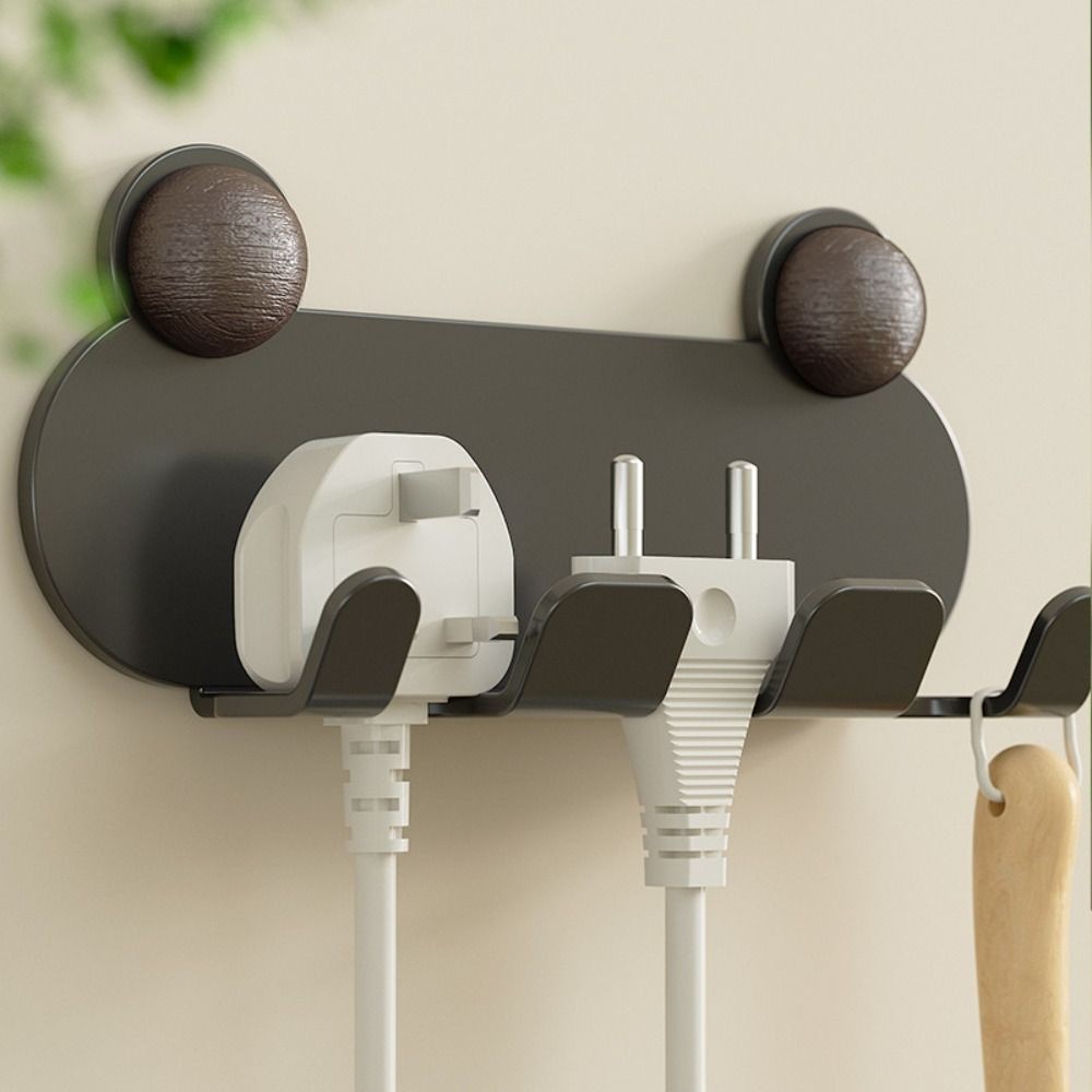 Móc chống đục lỗ 1 / 4 CHIẾC, Dây nguồn cố định phong cách Pháp Cáp dữ liệu Cắm cố định lưu trữ, Móc treo đa năng hoạt hình để lưu trữ phòng tắm nhà bếp