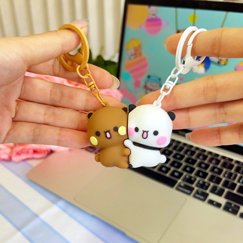Panda Bubu Và Yier Từ Ôm Móc Khóa Hoạt Hình Gấu Trúc Bubu Và Dudu Từ Mặt Dây Chuyền Móc Khóa Ba Lô Mặt Dây Chuyền Móc Khóa Quà Tặng