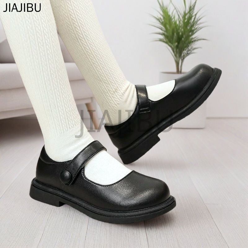 Giày Da Đế Mềm Phong Cách Nhật Bản Dễ Thương Cho Bé Gái Màu Be/đen Dùng Đi Học Korean Fashion Kids Cosplay Platform Mary Jane Doll Shoes Giày Bệt Đế Mềm Chống Trượt Kiểu Dáng Công Chúa Lolita Phong Cách Anh Dành Cho Biểu Diễn Khiêu Vũ