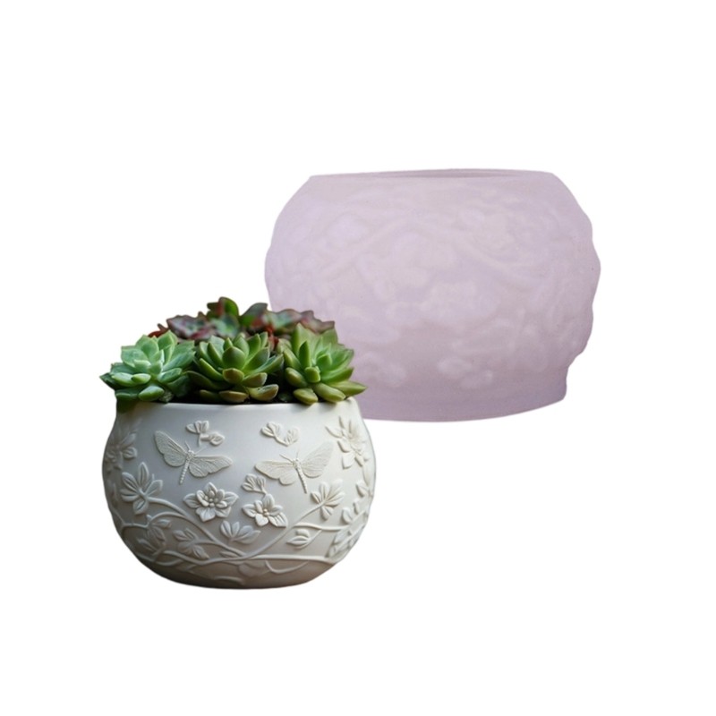 Khuôn trồng cây silicon có thể tái sử dụng Wellb với nhựa thiết kế chuồn chuồn chi tiết