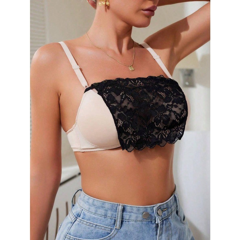 1 CHIẾC Ren Chống Rơi Dây Nữ Liền Mạch Crop Top Che Ngực Vải