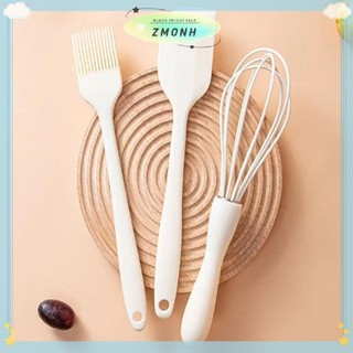 ZMONH 3 Bộ Nướng Bánh Thực Phẩm Silicon Chịu Nhiệt Kem Cạp Trứng Đánh Mỡ Bàn Chải Nhà Bếp Bánh Nướng Dụng Cụ
