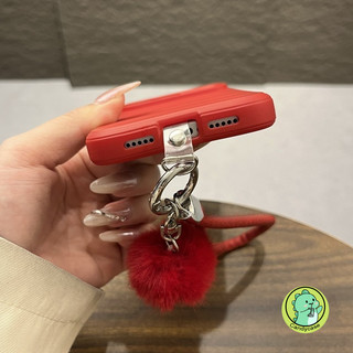 Ốp Điện Thoại Dễ Thương Với Lông Thú Giả Pom-pom Dây Đeo Không Có Gì Điện Thoại 3 2A 2 Pro CMF Điện Thoại 1 5G 4G Vỏ Mềm Mặt Dây Chuyền Sang Trọng