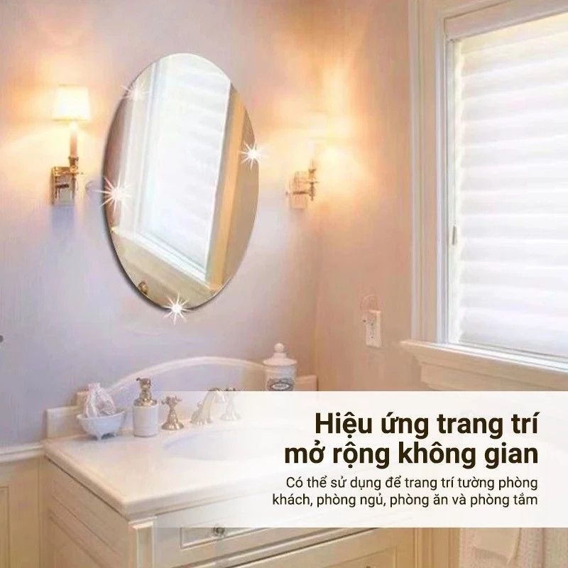 【Bồi thường 100% khi bị vỡ】Gương Dán Tường 22cm-40cm Gương Treo Tường Toàn Thân Chống Vỡ Soi - FE123