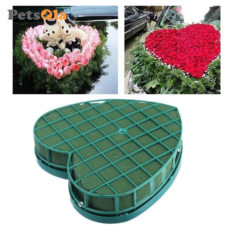 Khối xốp hoa PETSOLA Giá đỡ hoa hình trái tim cho hoa tươi