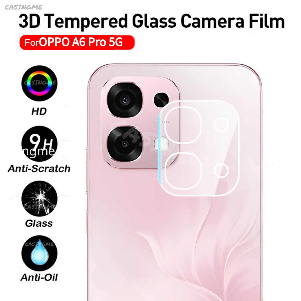 OPPO A6 Pro 5G 2025 3D Bảo Vệ Ống Kính Máy Ảnh Cho OPPOA6Pro OPPO A6x A 6 A6t Pro A6 Pro A6c 4G 5G 2025 Trong Suốt Kính Cường Lực Mặt Sau Camera Bảo Vệ