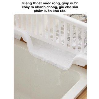 Kệ Ráo Nước Gấp Gọn Buna Thông Minh Bằng Nhựa PP, Thiết Kế Nhỏ Gọn.