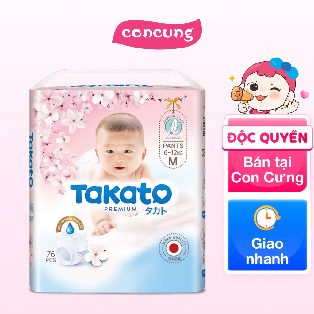 Tã quần Takato siêu mềm mại (M, 76 miếng)