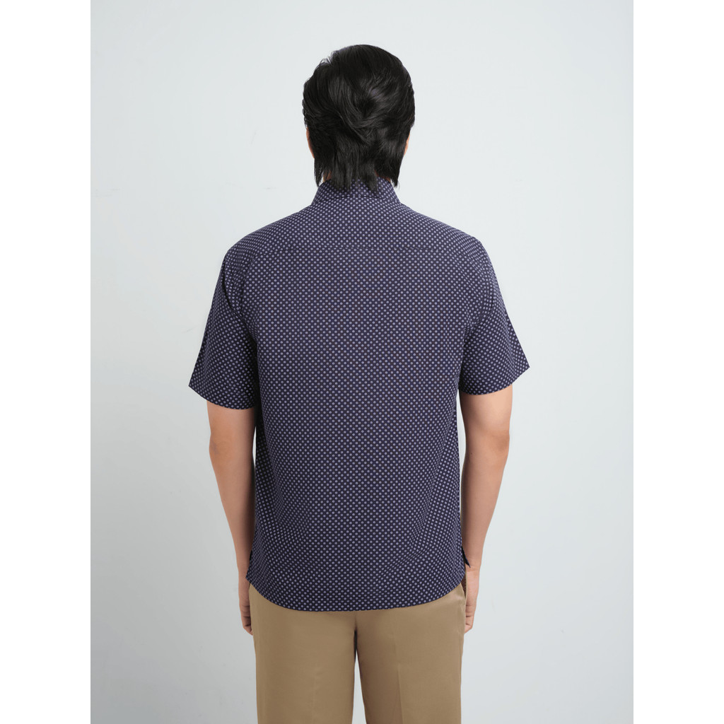 Áo sơ mi tay ngắn vạt ngang VIETTIEN SMART CASUAL vải Hoa hồng form REGULAR VT00000480