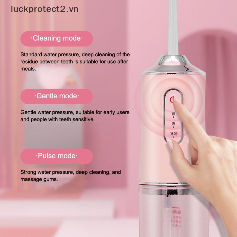 # luckpro # Irrigator Vệ sinh di động Vệ sinh răng miệng 220ml Dụng cụ đánh bóng nước điện USB Jet Scaler Dụng cụ loại bỏ vết bẩn tính toán răng.