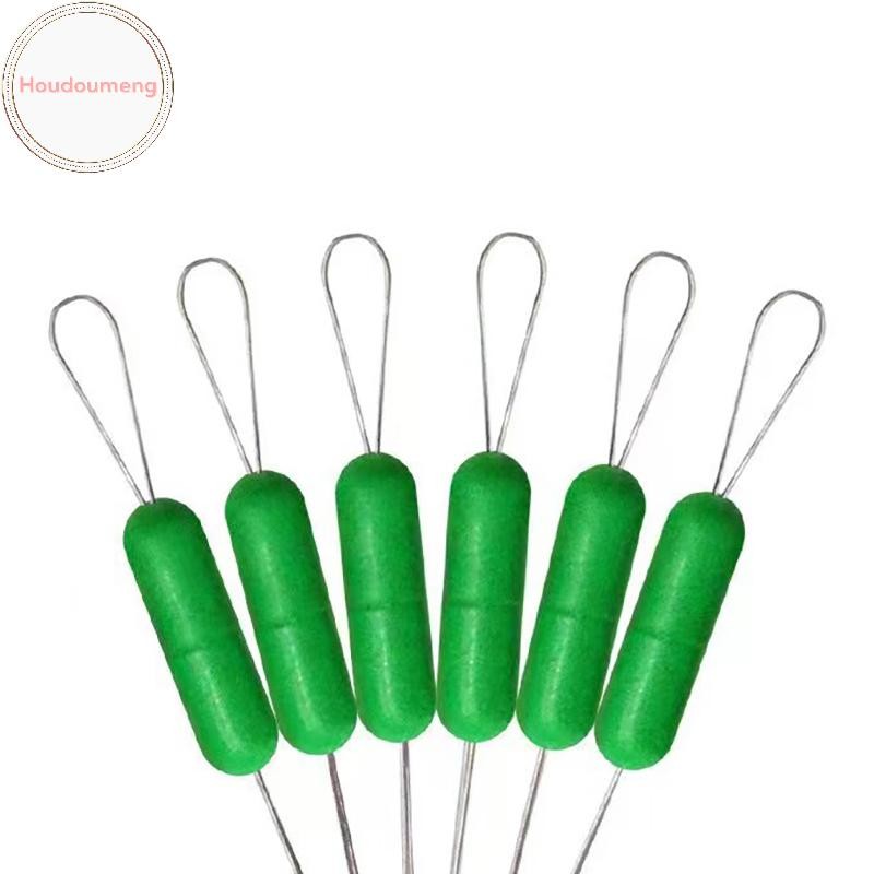 Houdou Bobber hình bầu dục silicone đen, 300 cái/gói, phụ kiện câu cá tiện lợi
