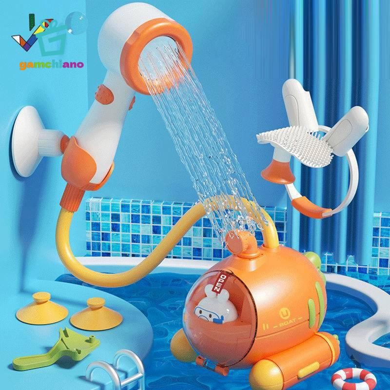 Đồ chơi tắm đầu phun nước cho bé, tương tác di động, dụng cụ tưới nước cho sân sau, bãi cỏ, bồn rửa