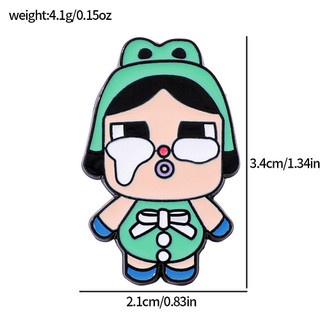 5 Cái / bộ Dễ Thương Crybaby Kim Loại Huy Hiệu Crybaby Hợp Kim Thổ Cẩm Phụ Kiện Trang Trí Pin
