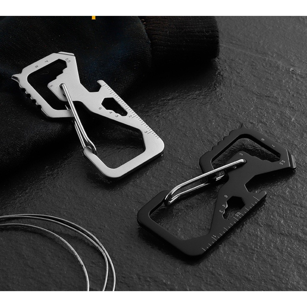 Móc khóa EDC carabiner đa năng 13 trong 1