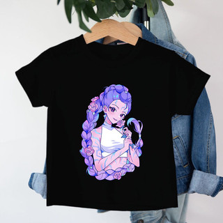 Bé Trai Bé Gái Kpop Demon Hunter Nhân Vật Đồ Họa Tay Ngắn Áo Mùa Hè Thường Ngày Thanh Niên Thời Trang