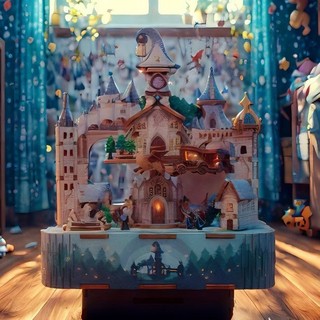 Hộp Nhạc Nhà Cơ Học Lâu Đài Ma Thuật Harry Potter Alice Đồng Hồ Hội Quà Tặng Sinh Nhật