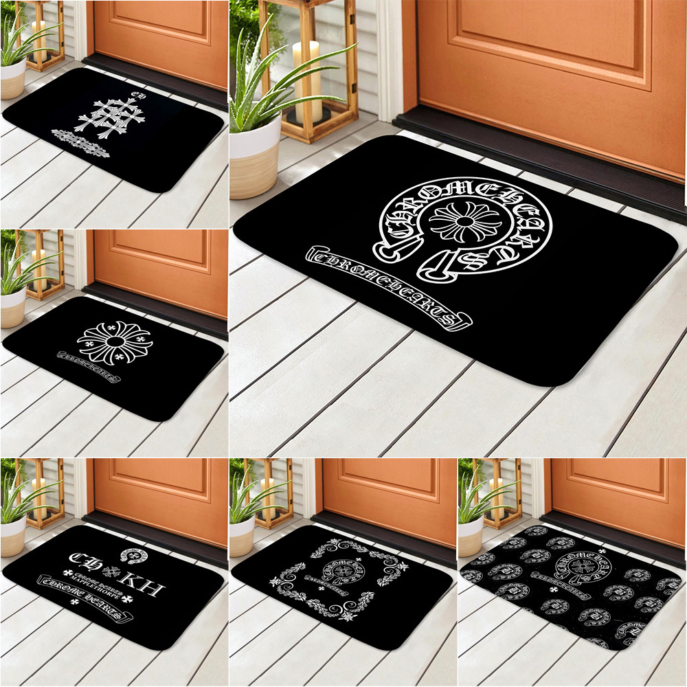 Thảm cửa Logo Chrome Hearts Thảm chống trượt Tấm lót phòng tắm Tắm Thảm chống trượt (60x40cm)