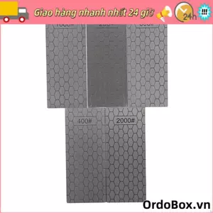 Tấm mài ORDOBOX, Lưới 240-3000 với đá mài đế chống trượt, Dụng cụ nhà bếp Tấm bề mặt tổ ong siêu mỏng
