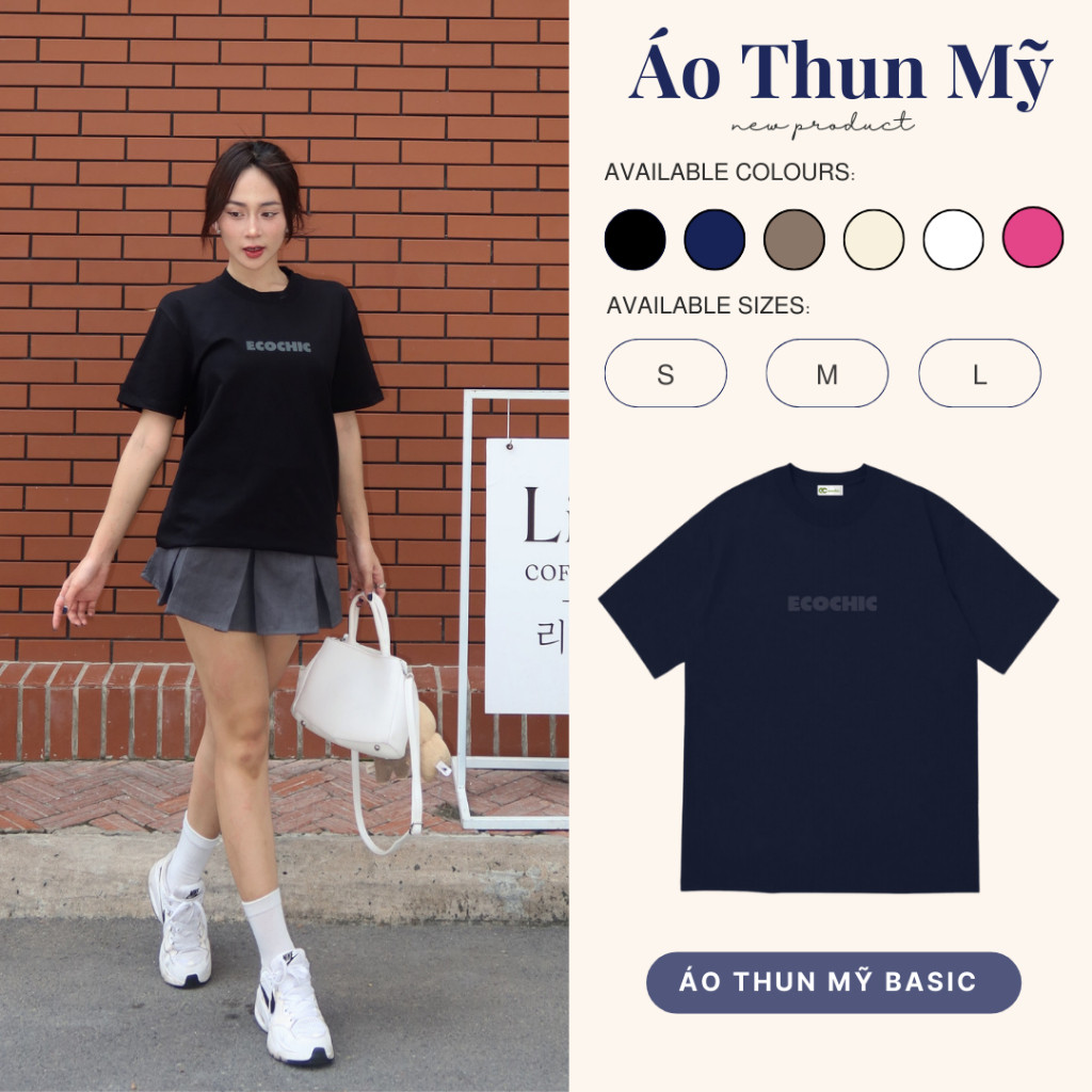 （Giao hàng 24h）Angela Áo Phông Basic Angela Local Brand Chính Hãng Unisex Form Rộng Oversize Premium Cotton 100%