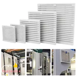 Lưới tản nhiệt quạt TOPTOOLCX, không có quạt Bộ lọc thông gió tủ ABS, Louver chống bụi màu trắng