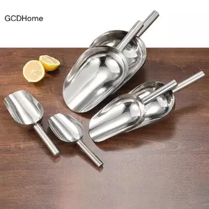 GCDHome Thép không gỉ Kẹo Ngọt Dụng Cụ Cạo Đá Buffet Thanh Đo Thực Phẩm Muỗng Xẻng HOT