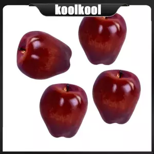 Kool 4 Miếng Táo Giả Màu Đỏ Tinh Tế Trang Trí Táo Đỏ Phụ Kiện Hoàn Hảo Cho Dụng Cụ Giảng Dạy Và Màn Hình Trang Trí