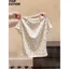 Áo thun ngắn tay đeo vai phía trước chấm bi cỡ lớn Slim-fit