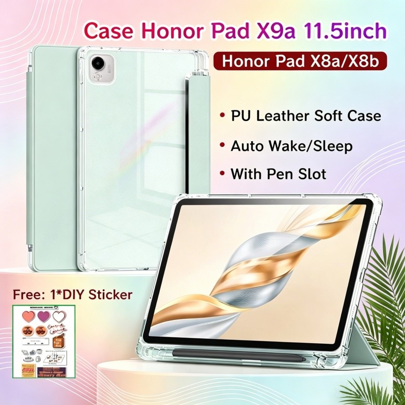 Ốp lưng Honor Pad X9a 11,5 inch có khe cắm bút Bảo vệ từ tính Honor Pad X8a Case Honor Pad X8b 11 inch với mặt sau trong suốt