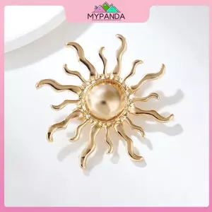 MYPANDA Thời Trang Cá Tính Hoa Mặt Trời Thổ Cẩm Pin Dành Cho Nữ Quần Áo Trang Sức Dự Tiệc Phụ Kiện.