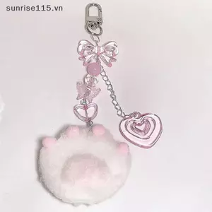 SRVN Sang Trọng Mèo Móng Vuốt Mặt Dây Chuyền Điện Thoại Dây Xích Điện Thoại Quyến Rũ Dây Đeo Cổ Tay Keycord Điện Thoại Di Động Dây Buộc Cô Gái Móc Khóa Vỏ Điện Thoại Dây Xích Treo.