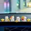 GHX 1 Bộ Hình Động Vật May Mắn Mèo Xe Đồ Trang Trí Hoạt Hình Trung Quốc Luy Wealth Waving Cat Model Trang Trí Máy Tính Để Bàn VN
