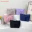 FAVORITEGOODS Túi xách sắp xếp chèn, Túi Tote nhiều túi Nylon, Túi đựng đồ trang điểm màu trơn dung tích lớn nhẹ