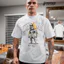 Áo thun nam Mỹ Tượng đá in họa tiết 100% Cotton cao cấp thể thao và giải trí Boxing MMA tay ngắn