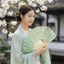 Quạt hình vỏ QEARY, có tua rua Quạt gấp phong cách mới, Chụp ảnh quạt xoay tay cầm tay cổ điển truyền thống