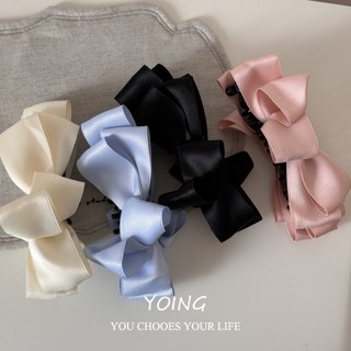 Yoing / Phong Cách Hàn Quốc Cao Cấp Tinh Tế Nơ Lớn Chuối Kẹp Phụ Kiện Tóc