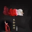 Quạt Khiêu Vũ Cổ Điển Dance River of Life Yangko Wanjiang Fan Dance Silk Red Crimson Gradient Long Silk Fan