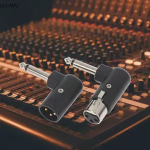 QIUWU 1 / 2 Cái XLR Cắm Nam / Nữ Sang 6.35mm Nam Adapter 3 Chân Cân Bằng Giao Diện Âm Thanh Hồ Sơ Cho Micro Loa Giao Diện Âm Thanh.