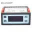 Belleshopp Bộ điều khiển nhiệt độ kỹ thuật số Công tắc điều chỉnh nhiệt độ máy vi tính với rơle 10A Chế độ làm mát sưởi ấm cho tủ lạnh lên men Homebrew -40-99oC