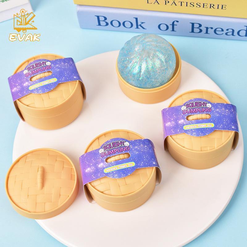 Alittlesetrtu Đồ chơi bóp bánh bao lấp lánh đầy màu sắc - Squishy giác quan giảm căng thẳng VN