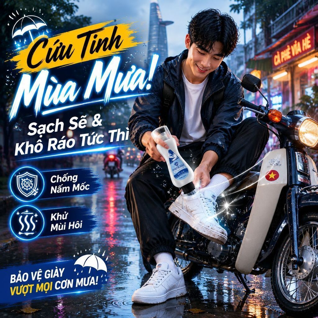 🔥sốc🔥Dung dịch tẩy giày trắng có bàn chải|Thần dược tẩy vết bẩn làm trắng giày|Bọt làm sạch giày thể thao không cần xả