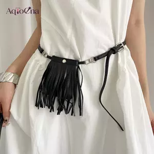 AqToCna Sel Thắt Lưng Có Thể Điều Chỉnh PU Eo Pa Kim Loại Bule Ví Điện Thoại Túi Nữ Thắt Lưng Trang Trí AqToCna