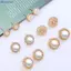 Bluelover 6 Cặp Thanh Lịch Pha Lê Kim Cương Giả Ngọc Trai Ký Tai Nhỏ Đinh Bông Tai Mới