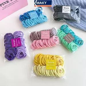 Nhẫn khăn MAKY Không làm tổn thương Dây buộc tóc, Dây buộc tóc, Nhẫn tóc đàn hồi cao, Dây buộc đầu bé gái, Dây buộc tóc cho bé VN