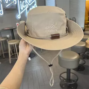Mũ chống nắng YUJUNI, Mũ che nắng chống tia cực tím vành rộng, Mũ ngư dân Cotton mùa hè có thể gập lại